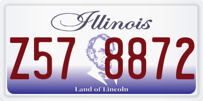 IL license plate Z578872