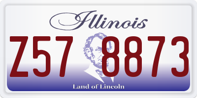 IL license plate Z578873