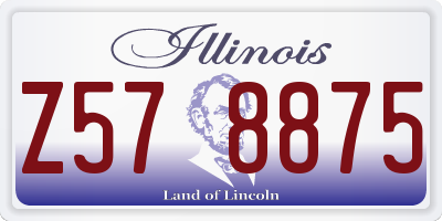IL license plate Z578875