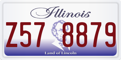 IL license plate Z578879