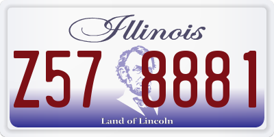 IL license plate Z578881
