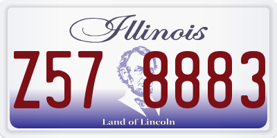 IL license plate Z578883