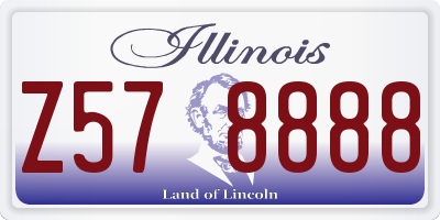 IL license plate Z578888