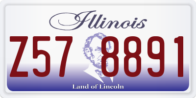 IL license plate Z578891