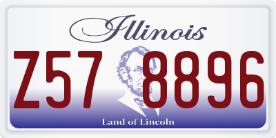 IL license plate Z578896