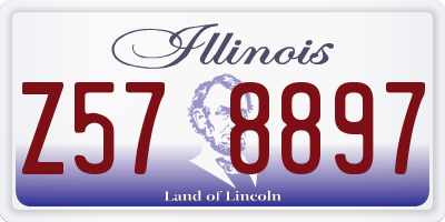 IL license plate Z578897