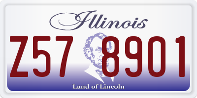 IL license plate Z578901