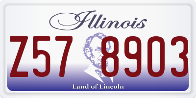 IL license plate Z578903