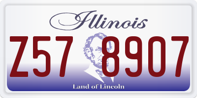 IL license plate Z578907