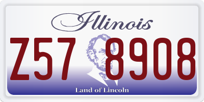 IL license plate Z578908