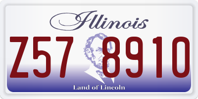 IL license plate Z578910