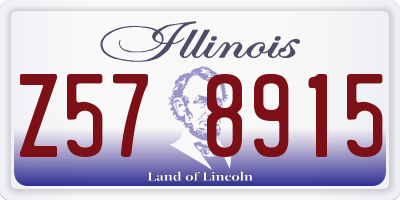 IL license plate Z578915