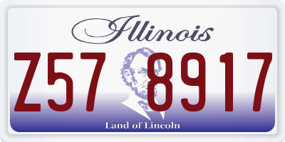 IL license plate Z578917
