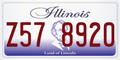 IL license plate Z578920