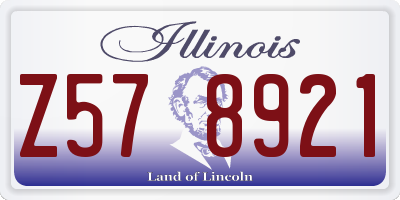 IL license plate Z578921