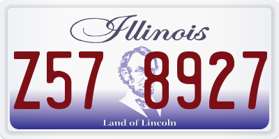 IL license plate Z578927