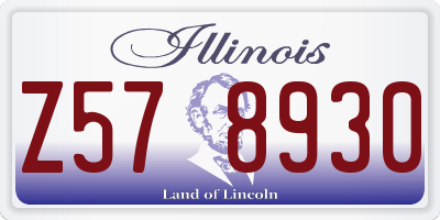 IL license plate Z578930