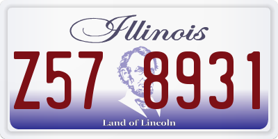 IL license plate Z578931
