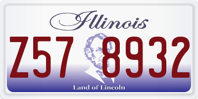 IL license plate Z578932