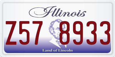 IL license plate Z578933