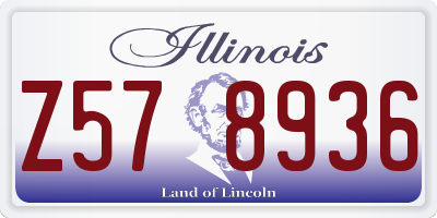 IL license plate Z578936