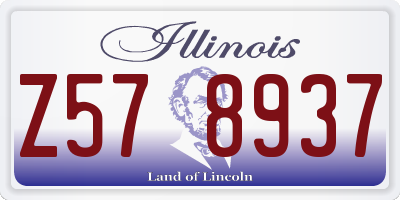 IL license plate Z578937