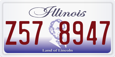 IL license plate Z578947