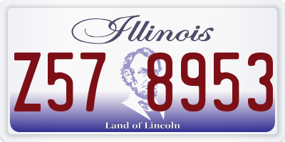 IL license plate Z578953