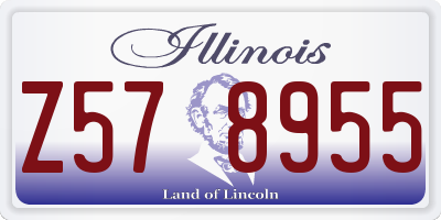 IL license plate Z578955