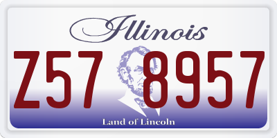 IL license plate Z578957