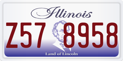 IL license plate Z578958