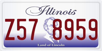 IL license plate Z578959