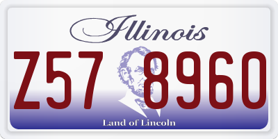 IL license plate Z578960