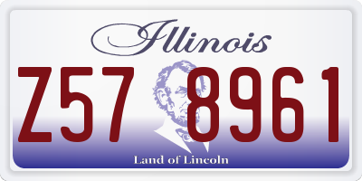 IL license plate Z578961