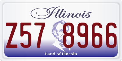 IL license plate Z578966