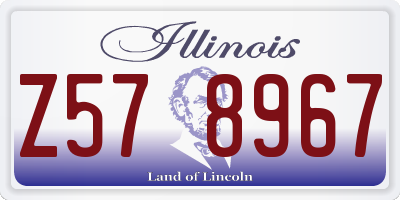 IL license plate Z578967