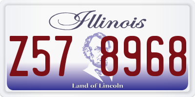 IL license plate Z578968