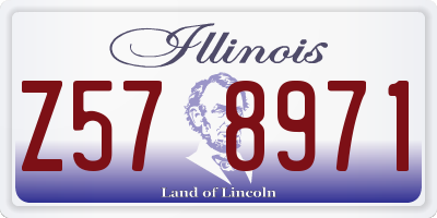 IL license plate Z578971