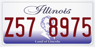IL license plate Z578975