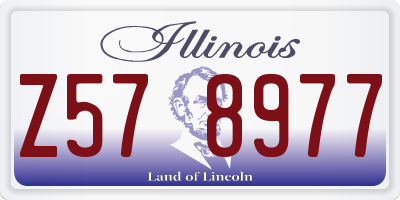 IL license plate Z578977