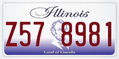 IL license plate Z578981