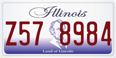 IL license plate Z578984
