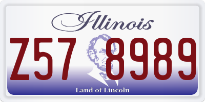 IL license plate Z578989
