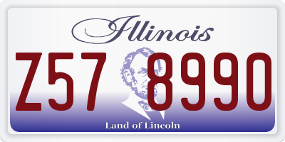 IL license plate Z578990