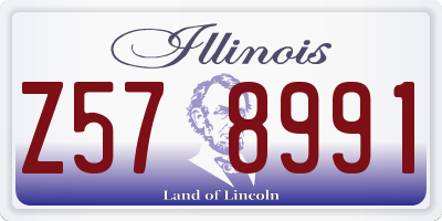 IL license plate Z578991