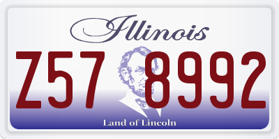 IL license plate Z578992
