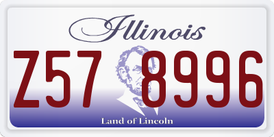 IL license plate Z578996