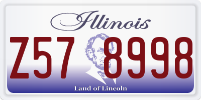 IL license plate Z578998