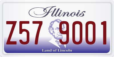 IL license plate Z579001