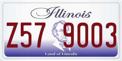 IL license plate Z579003